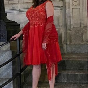 J.J. House Red Formal Dress